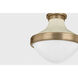 Maxton 1 Light 13.5 inch Patina Brass and Soft Sand Flush Mount Ceiling Light